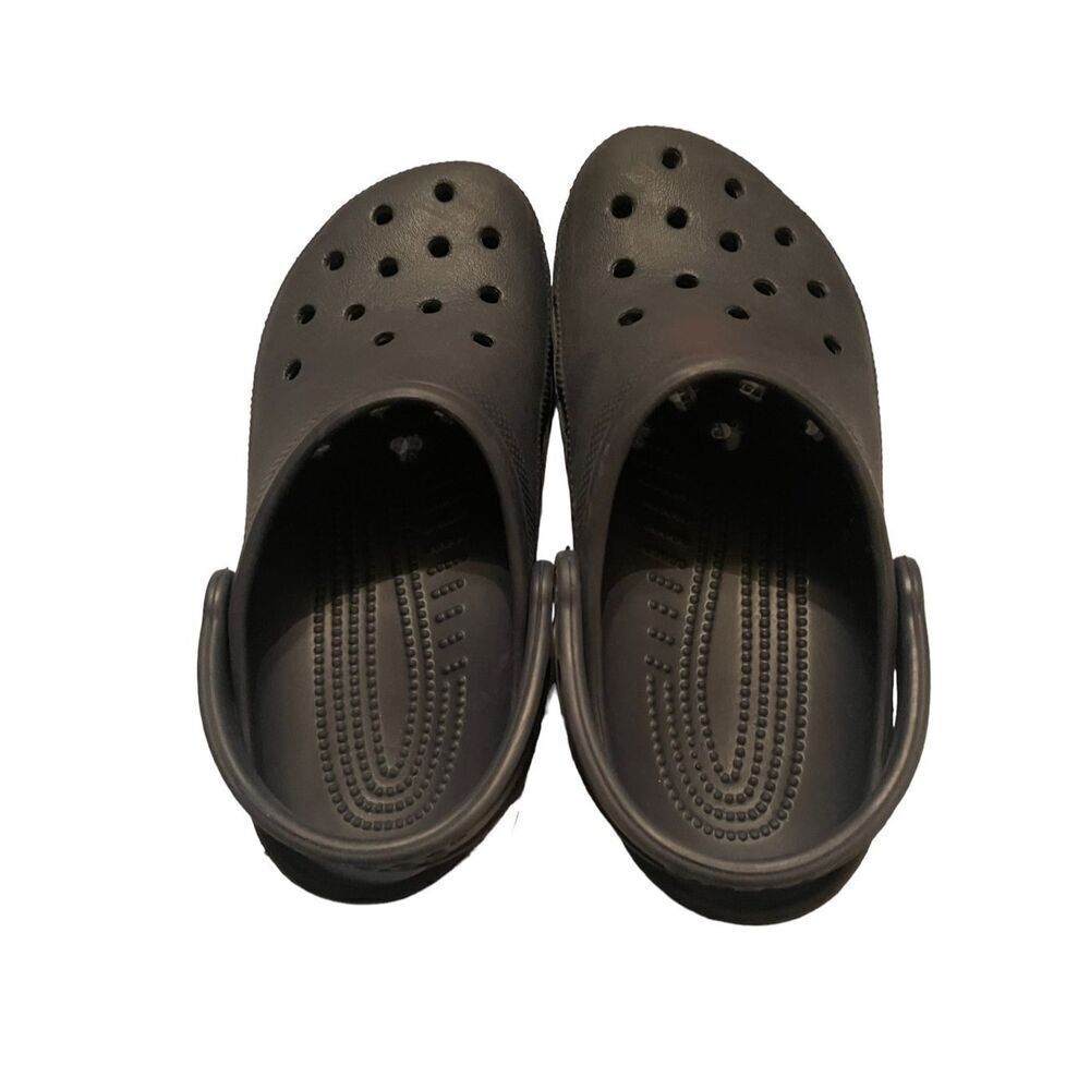 Crocs Unisex Dark Slip-On Perforated Flat Casual Clogs Size 6(M) 8(W)